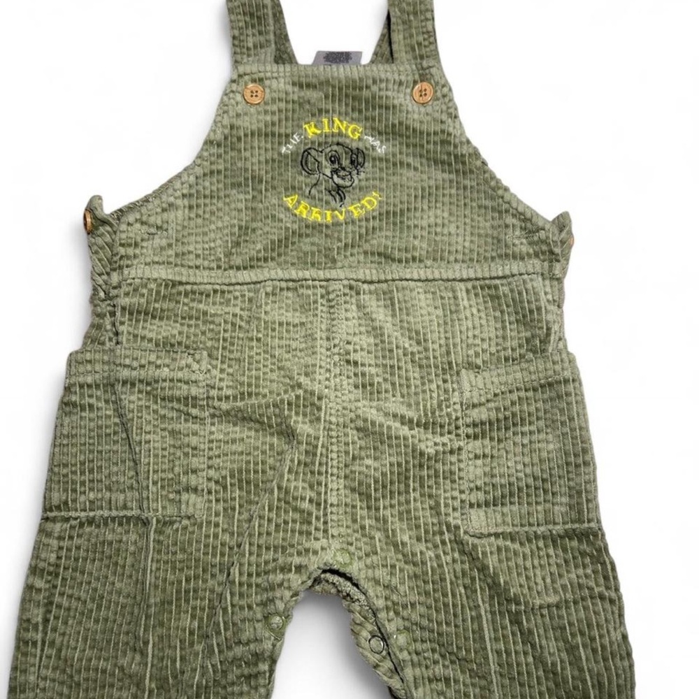 Disney Olive Green Corduroy Overalls